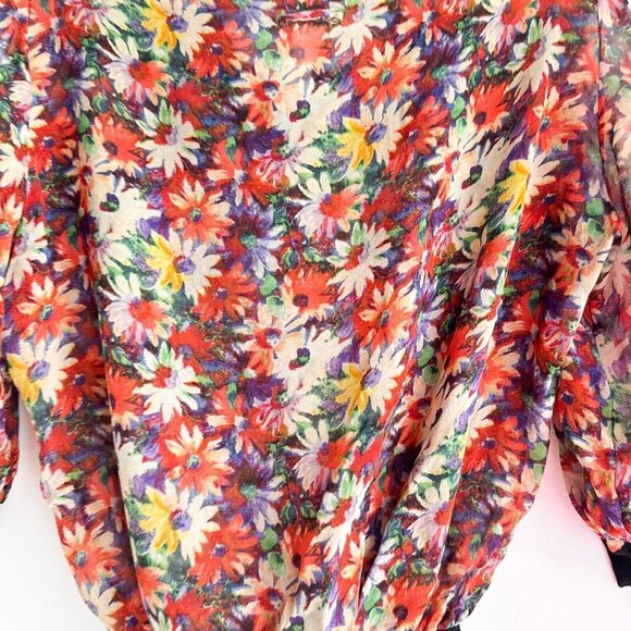 Vintage Jean Paul Gaultier Soleil Sheer Floral Top S - Picture 8 of 8